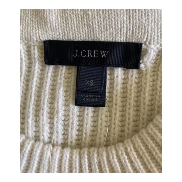 J.Crew Crew Sleeveless Knitted Sweater Vest Tunic XS Merino Wool Blend Ivory - Picture 5 of 9